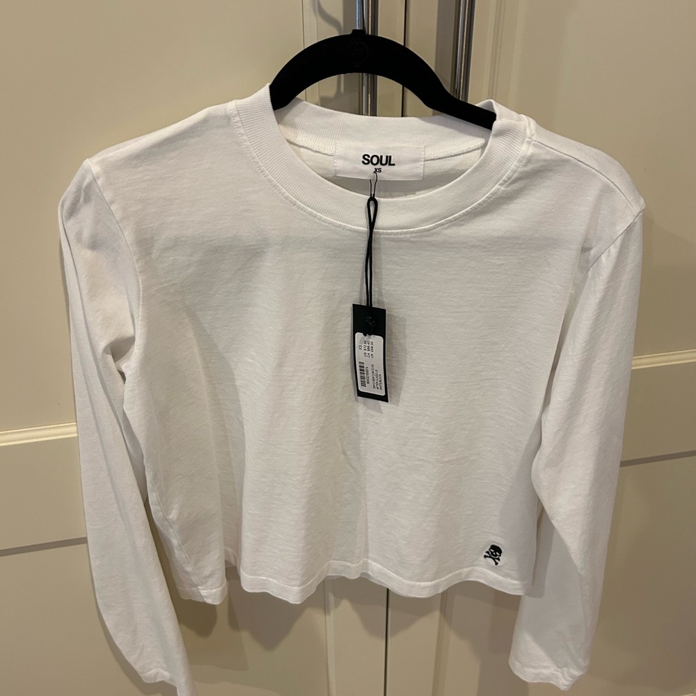 NWT! Soul 100% cotton White Long Sleeve shirt